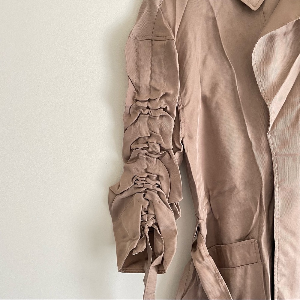 Cinq à Sept Aziza Duster Trench Coat Pewter XS/S NWT - Picture 11 of 16